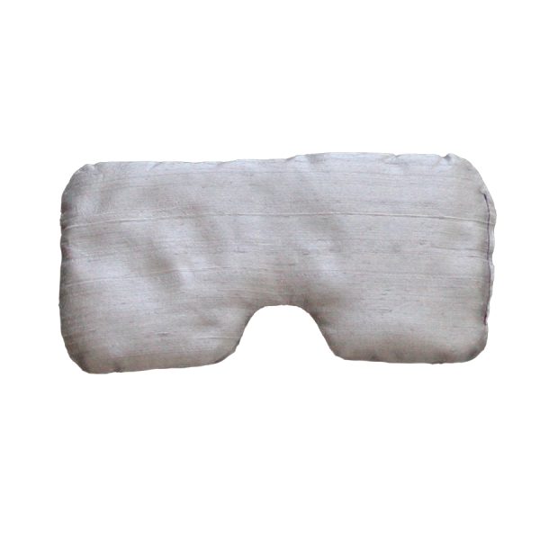 Grey Shantung Eye Pillow Large